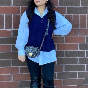 Navy sweater vest